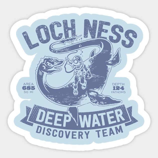 Loch Ness Deep Water Discovery Team Sticker by MindsparkCreative